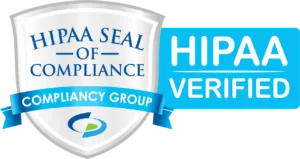 HIPAA Seal of Compliance, verified by Compliancy Group